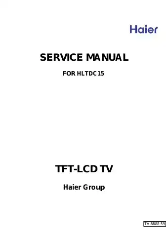 Haier HLTDC15 Service Manual first page preview