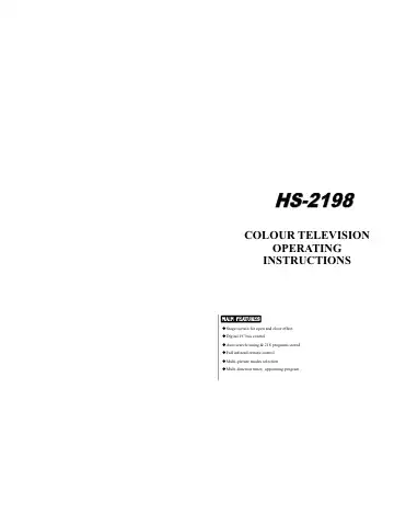 Haier HS-2198 Operating Instructions Manual first page preview