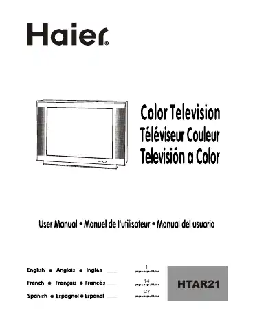 Haier HTAR21 User Manual first page preview