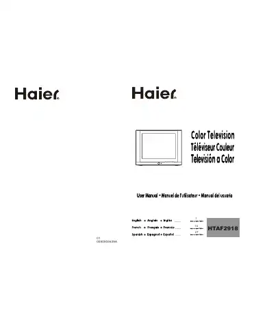Haier HTAF2918 User Manual first page preview