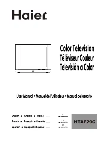 Haier HTAF29C User Manual first page preview
