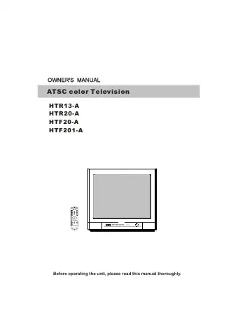 Haier HTF20-A Owner's Manual first page preview