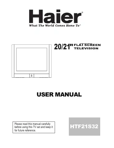 Haier HTF21S32 User Manual first page preview