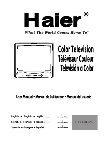 Haier HTN19R12R User Manual first page preview