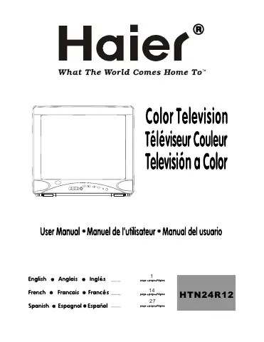 Haier HTN24R12 User Manual first page preview