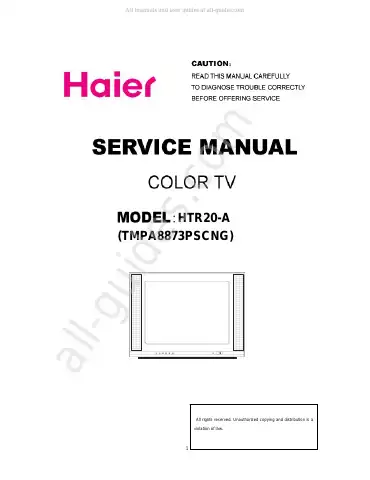 Haier HTR20-A Service Manual first page preview