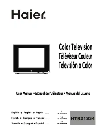 Haier HTR21S34 User Manual first page preview
