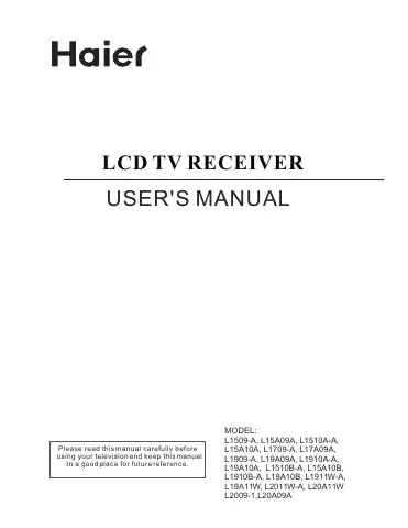Haier 1509-A User Manual first page preview