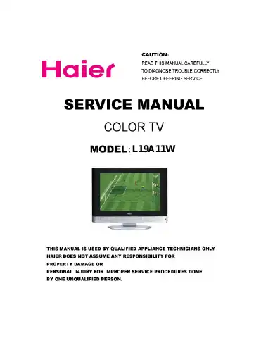 Haier L19A11W Service Manual first page preview