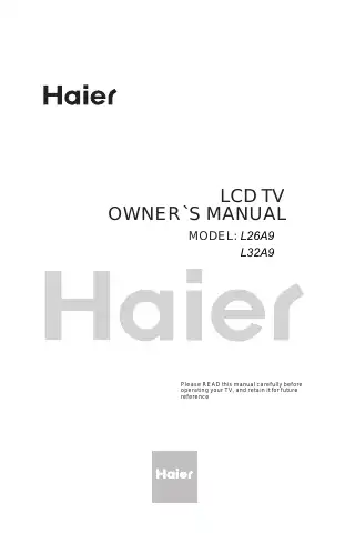 Haier L32A9 Owner's Manual first page preview
