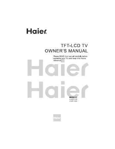 Haier L32D1120 Owner's Manual first page preview