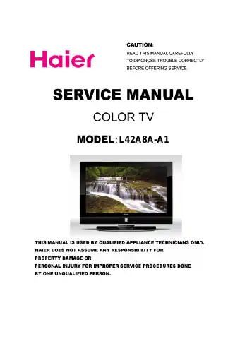 Haier L42A8A-A1 Service Manual first page preview