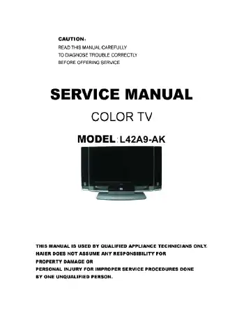 Haier L42A9-AK Service Manual first page preview