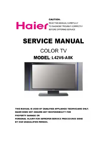 Haier L42V6-A8K Service Manual first page preview