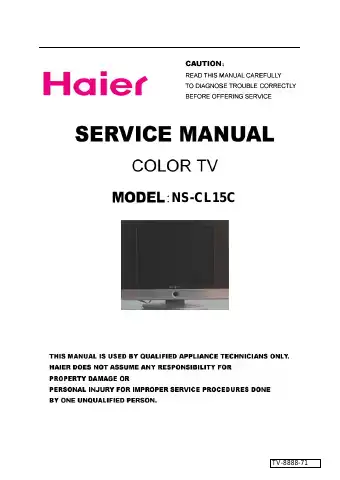 Haier NS-CL15C Service Manual first page preview