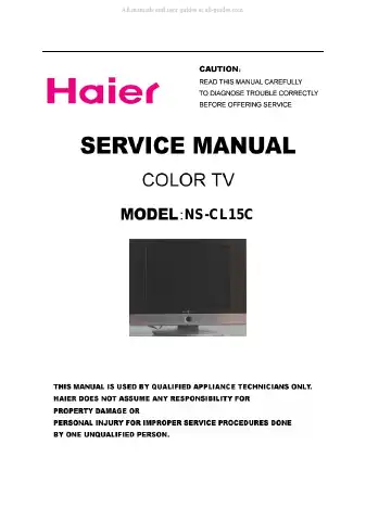 Haier NS-CL15C Service Manual first page preview