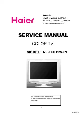 Haier NS-LCD19W-09 Service Manual first page preview