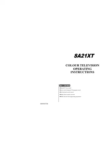 Haier SA21XT Operating Instructions Manual first page preview