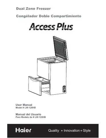 Haier LW-120HB User Manual first page preview
