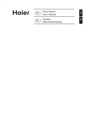 Haier Chest Freezer User Manual first page preview