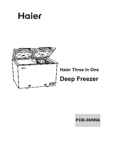 Haier FCD-365HA User Manual first page preview