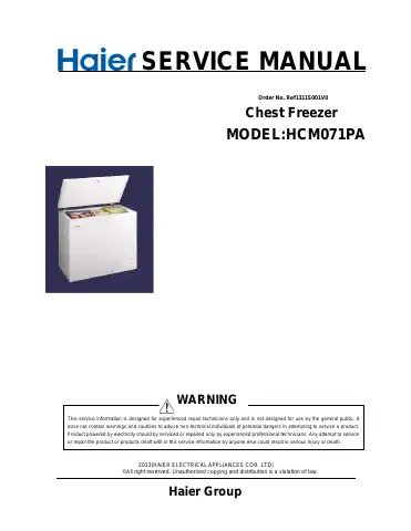 Haier HCM071PA Service Manual first page preview