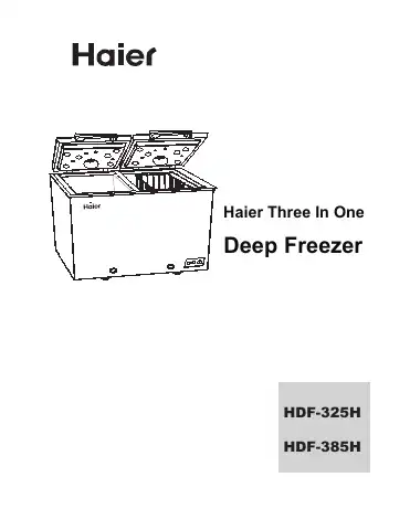 Haier HDF-385H User Manual first page preview