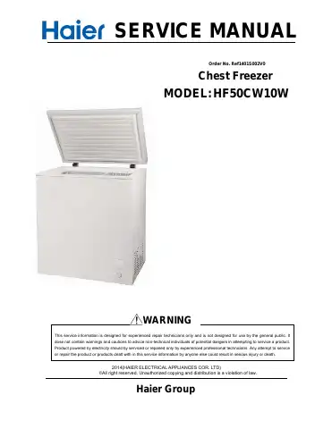 Haier HF50CW10W Service Manual first page preview