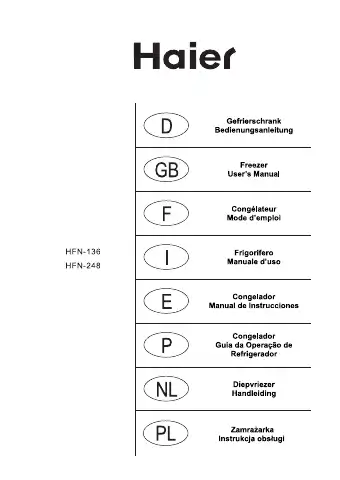 Haier HFN-136 User Manual first page preview
