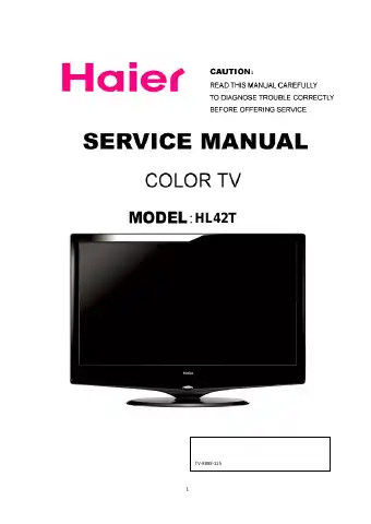 Haier HL42T Service Manual first page preview