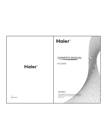 Haier HLC32K2 Owner's Manual first page preview