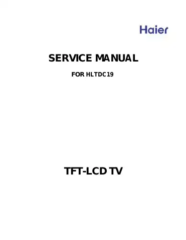 Haier HLTDC19 Service Manual first page preview