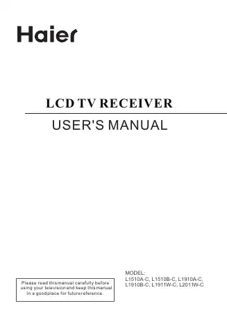 Haier L1510A-C User Manual first page preview