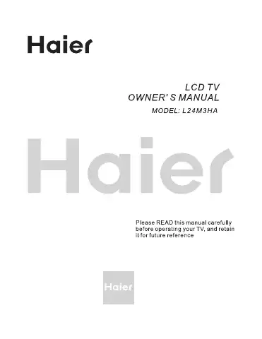 Haier L24M3HA Owner's Manual first page preview