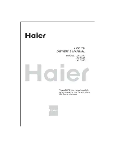 Haier L26C300 Owner's Manual first page preview