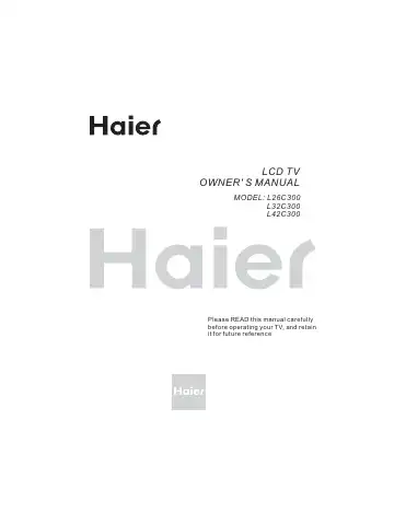Haier L26C300 Owner's Manual first page preview