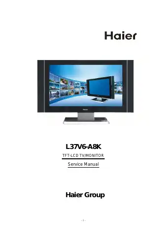 Haier L37V6-A8K Service Manual first page preview