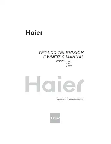 Haier L42T1 Owner's Manual first page preview