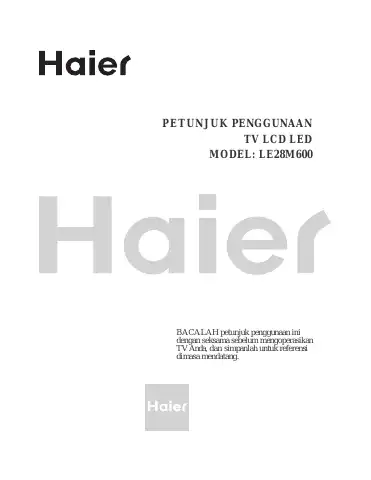 Haier LE28M600 Owner's Manual first page preview