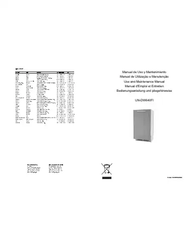 Haier UN-DW640FI Use And Maintenance Manual first page preview