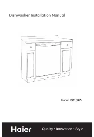 Haier DWL3025 Installation Manual first page preview
