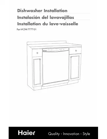 Haier DWL3025DBBB Installation Manual first page preview