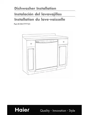 Haier DWL3025 Installation Manual first page preview