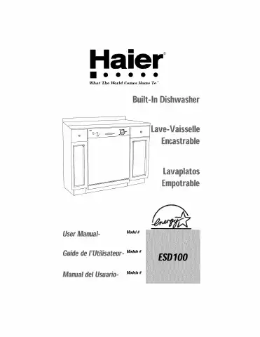 Haier ESD100 User Manual first page preview