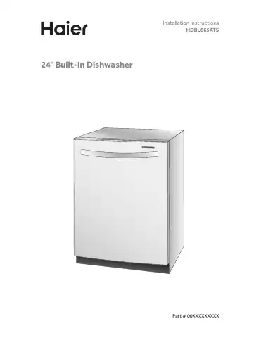 Haier HDBL865ATS Installation Instructions Manual first page preview
