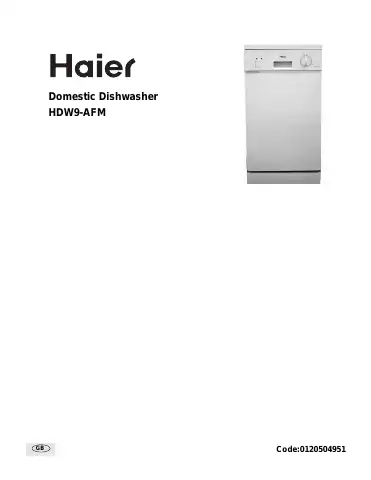 Haier HDW9-AFM Owner's Manual first page preview