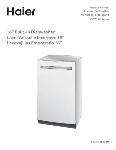 Haier QDT125 Series Owner's Manual first page preview
