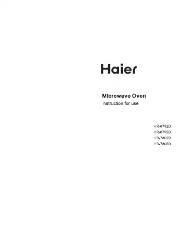 Haier HR-7802 Instructions For Use Manual first page preview
