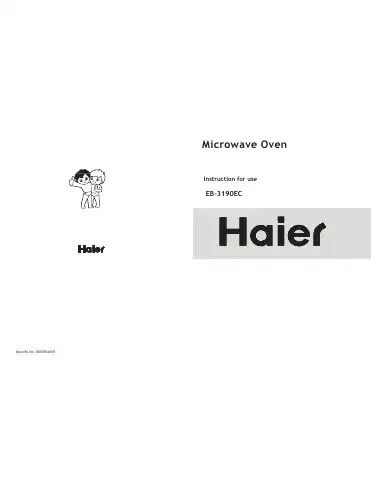 Haier EB-3190EC Instructions For Use Manual first page preview