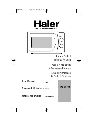 Haier HM06R750 User Manual first page preview